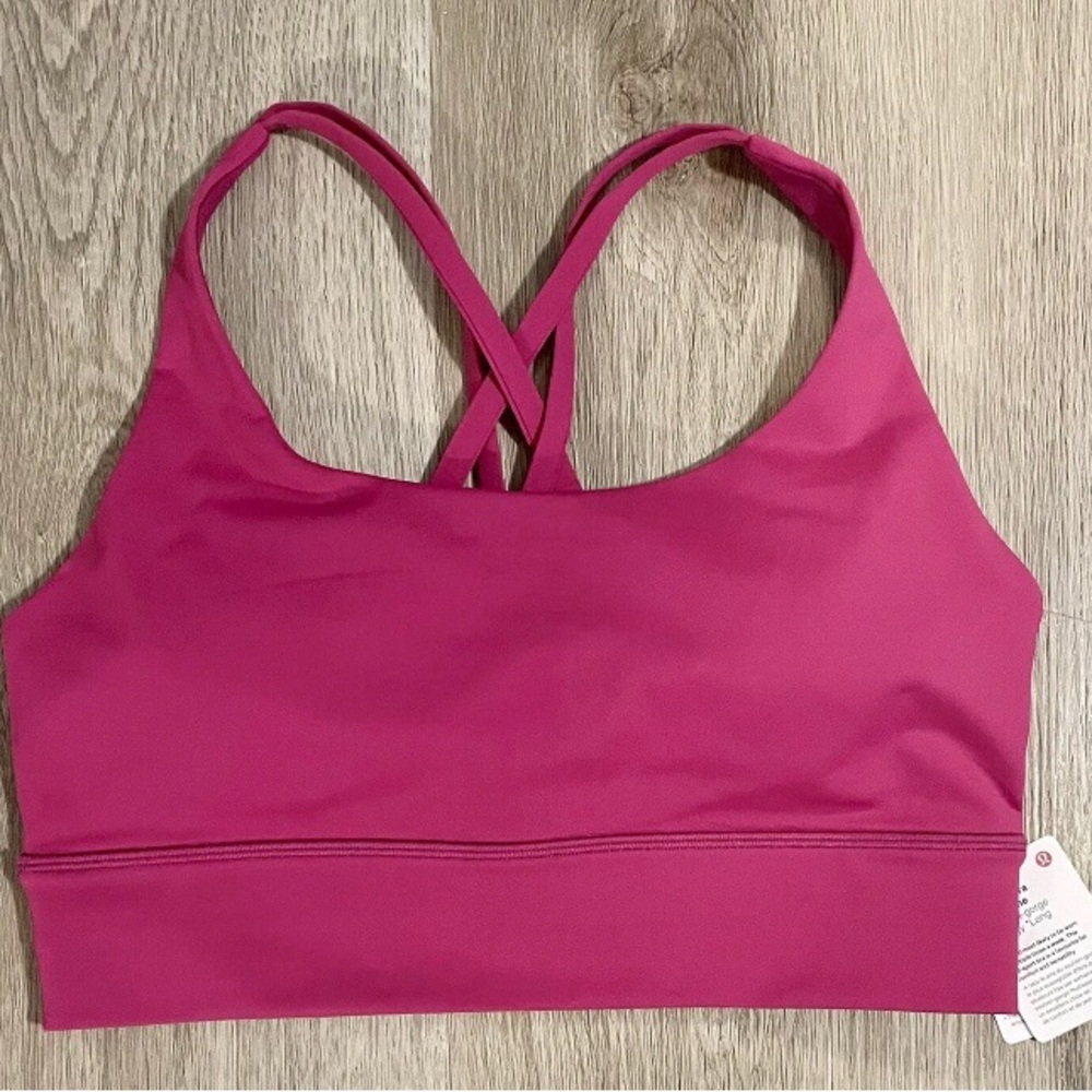 NWT Lululemon Energy Long Line Bra. Size 8. Ripened Raspberry.